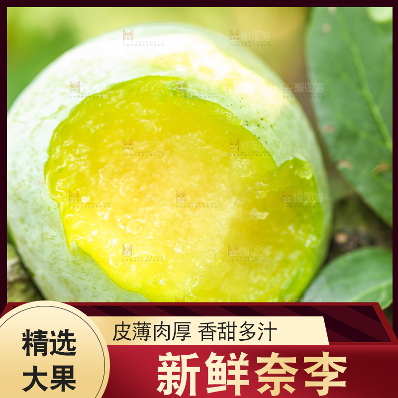 树上的新鲜奈李