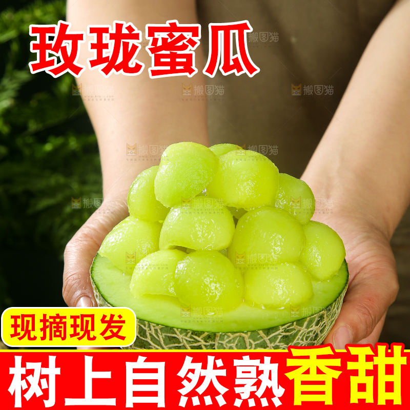 深底上的网纹蜜瓜