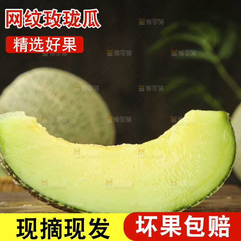 深底上的网纹蜜瓜