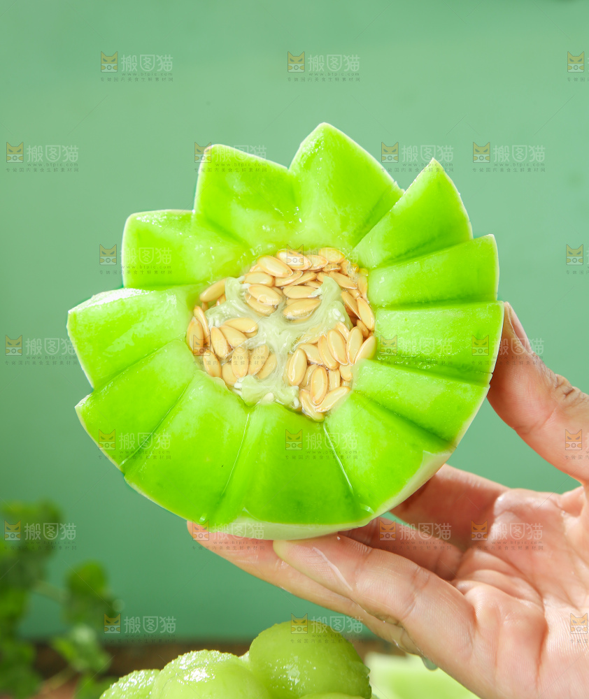 浅底上的玉菇甜瓜