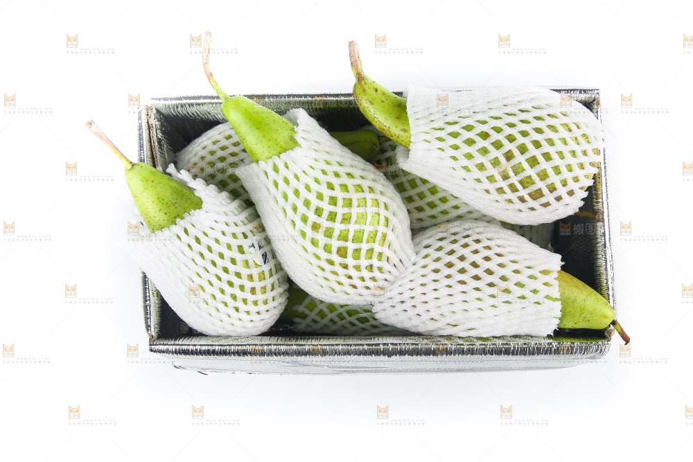 白底上的进口啤梨