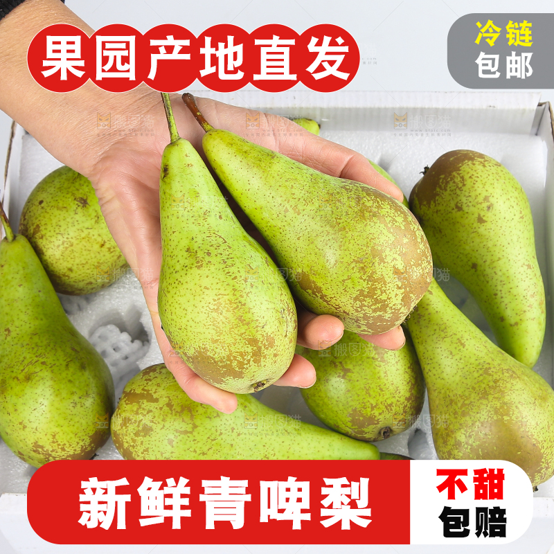 白底上的进口啤梨