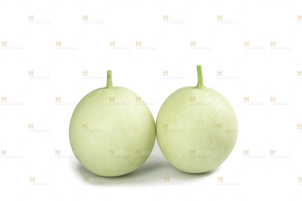 白底上的玉菇甜瓜
