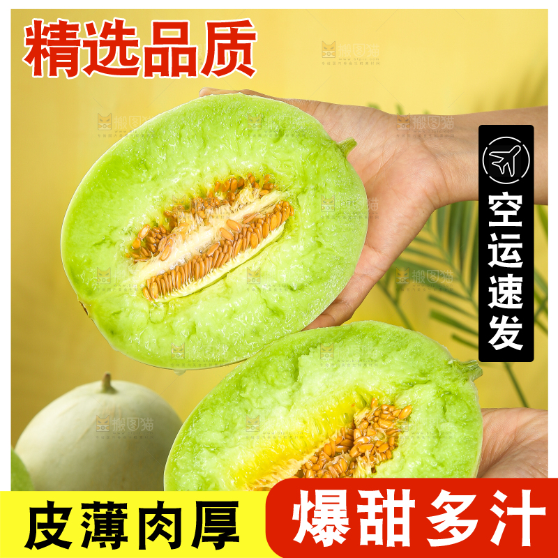 木底上的玉菇甜瓜