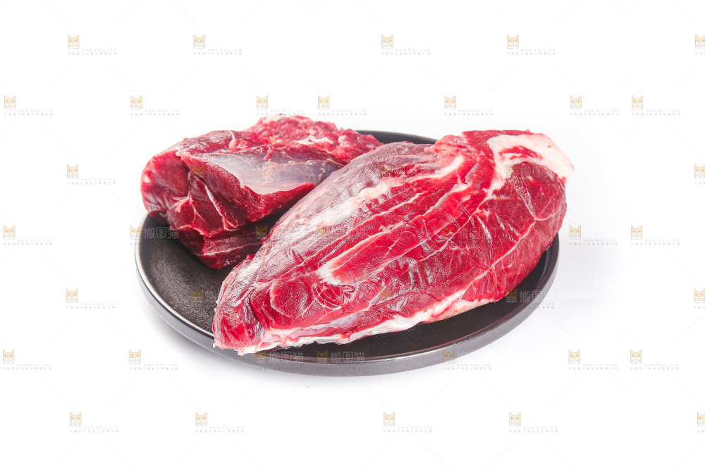 白底上的牛腱子