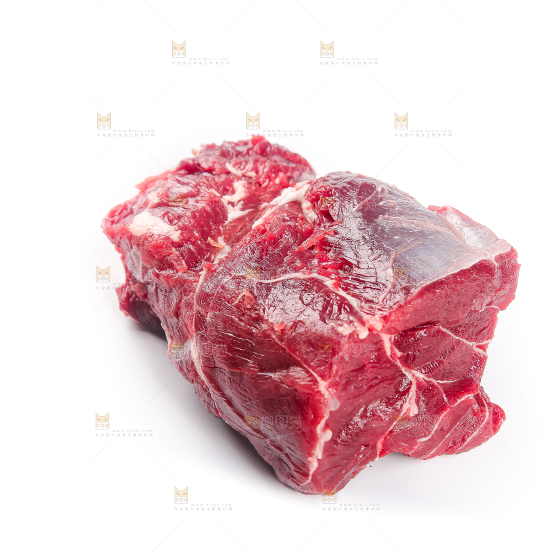 白底上的牛腱子
