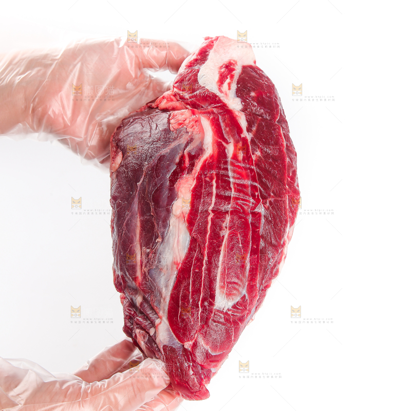 白底上的牛腱子