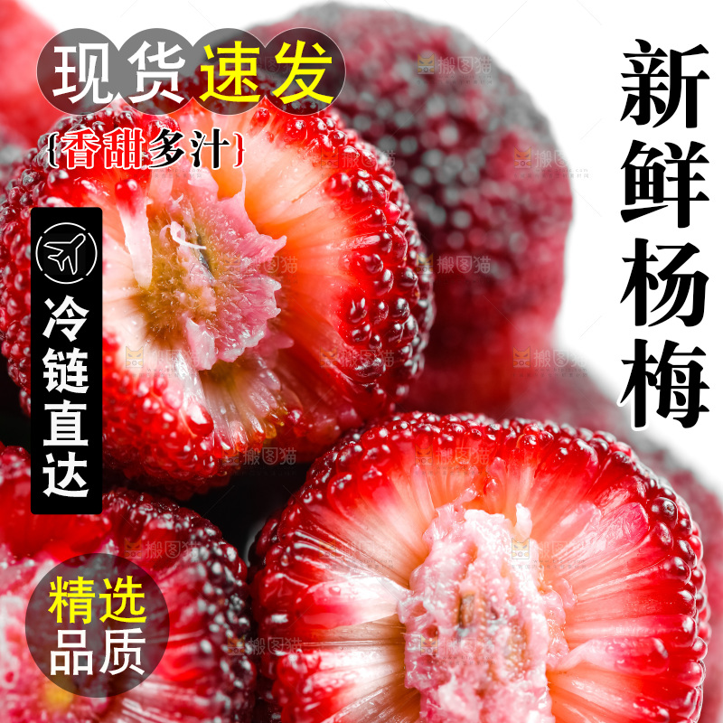 白底上的大杨梅