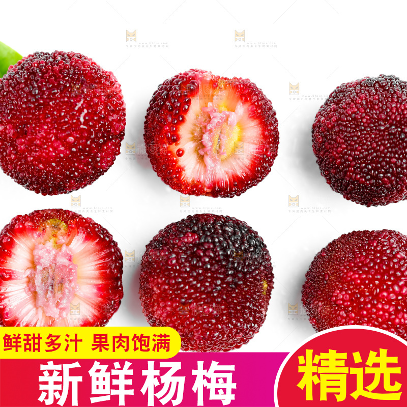 白底上的大杨梅