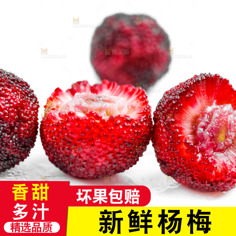 白底上的大杨梅