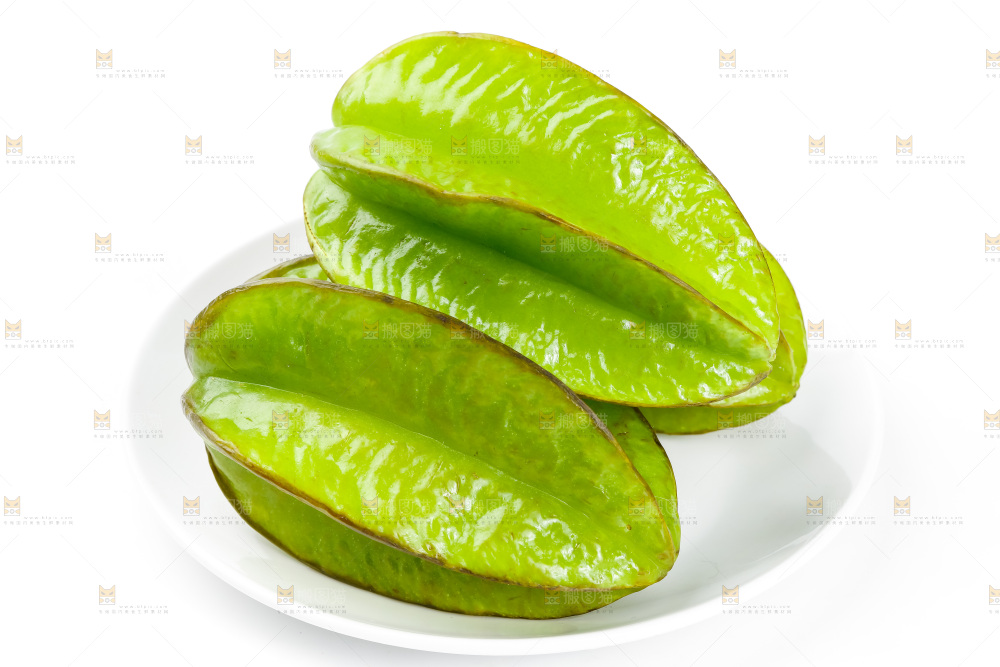 白底上的漳州杨桃