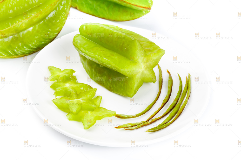 白底上的漳州杨桃