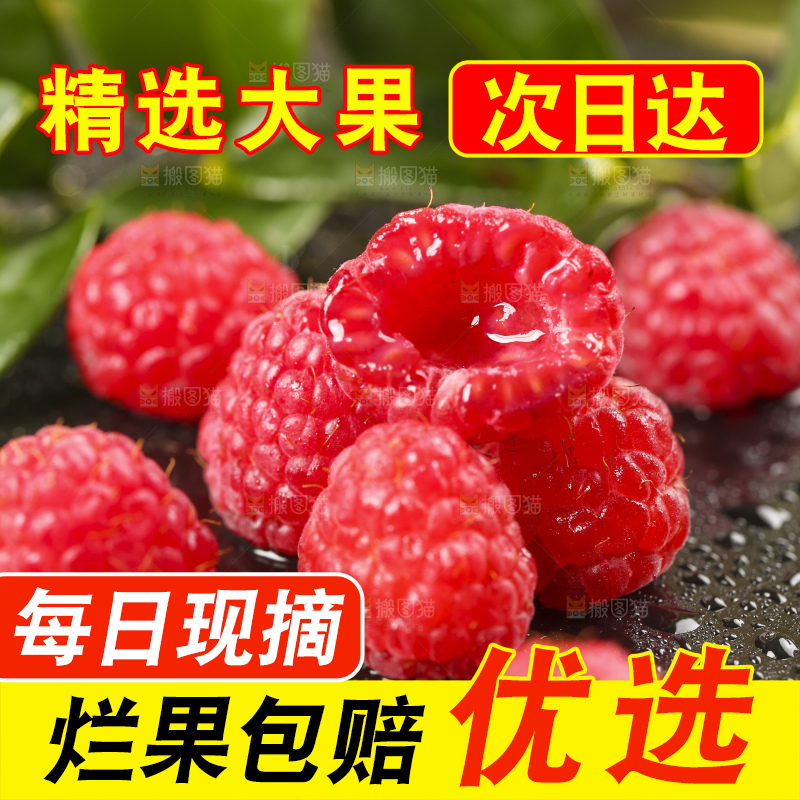深底上的新鲜覆盆子