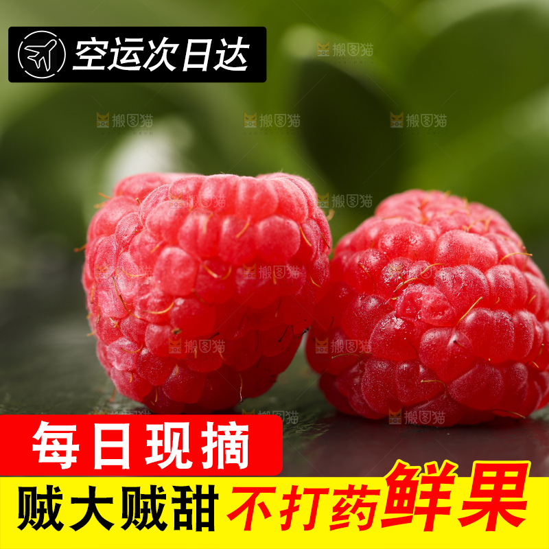 深底上的新鲜覆盆子