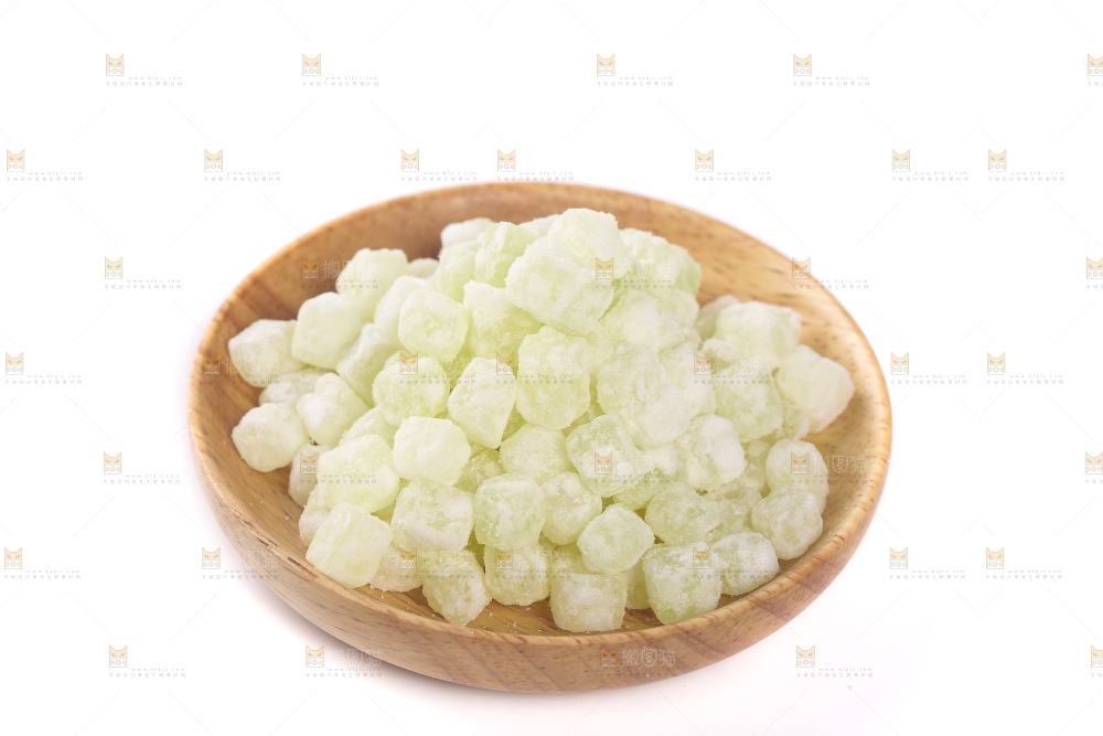 白底上的冬瓜糖