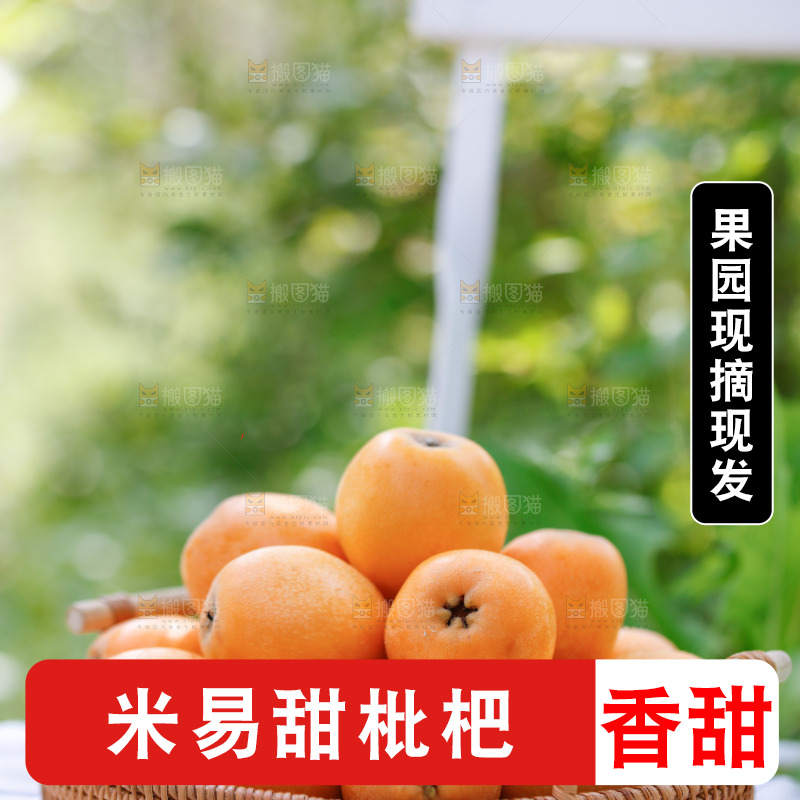 桌子上放着米易枇杷