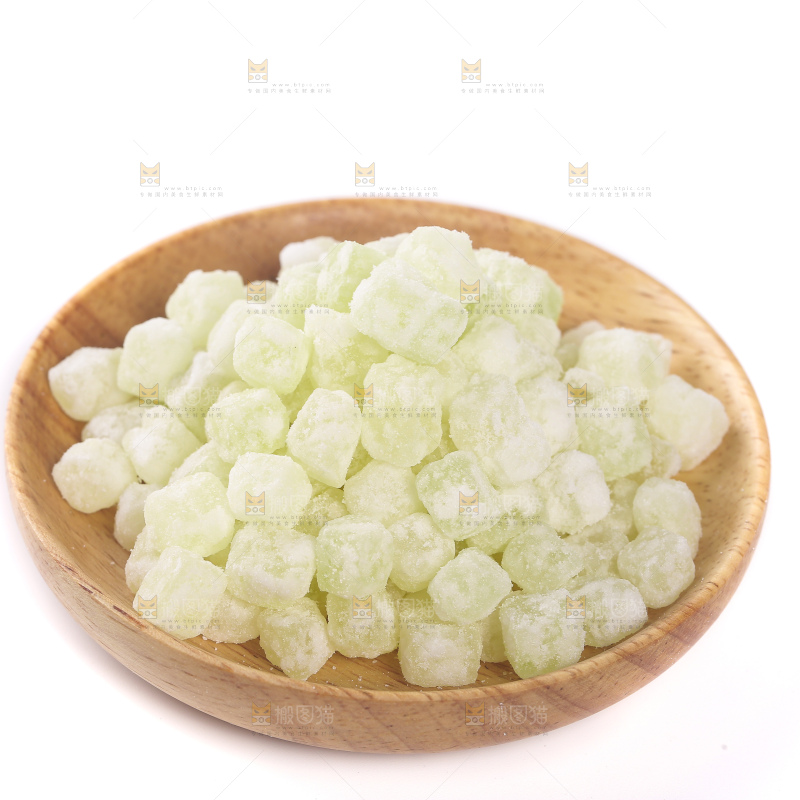 白底上的冬瓜糖