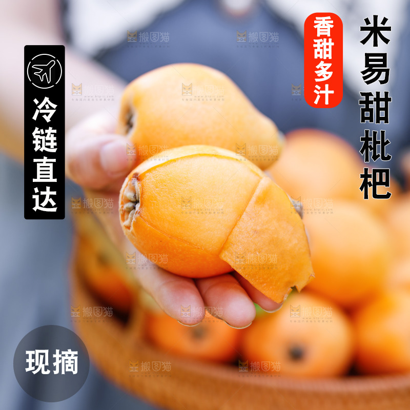 手里拿着米易枇杷