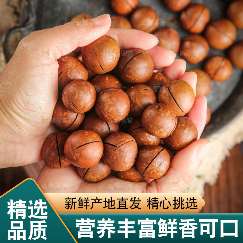 深底上的夏威夷果