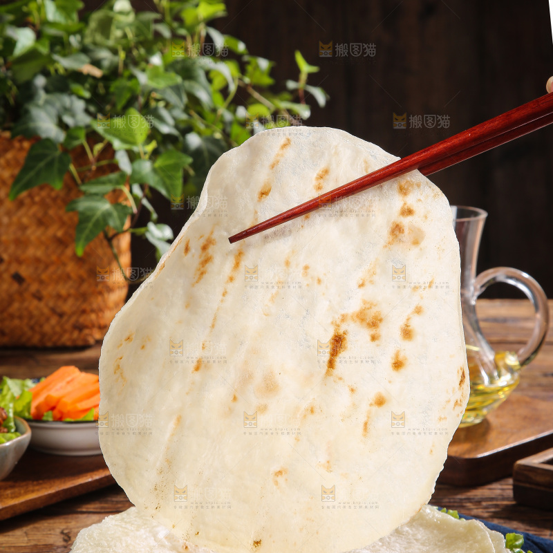 深底上的卷饼