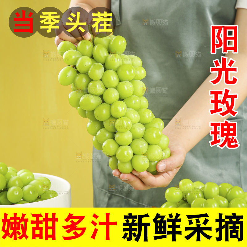 浅底上的阳光玫瑰青提