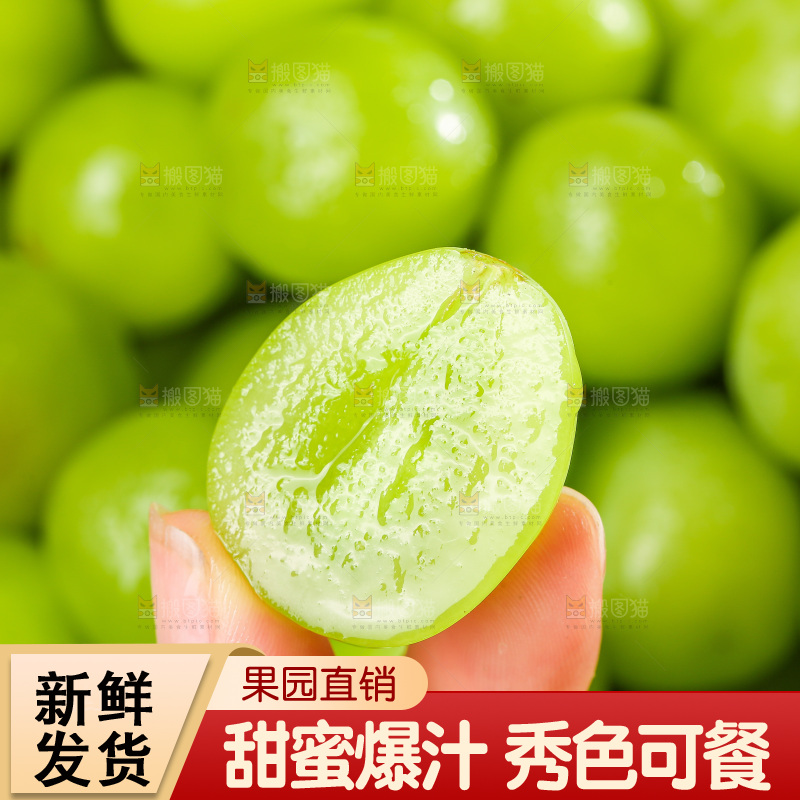 木底上的阳光玫瑰青提