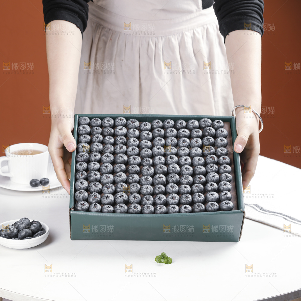 盒子里装着蓝莓
