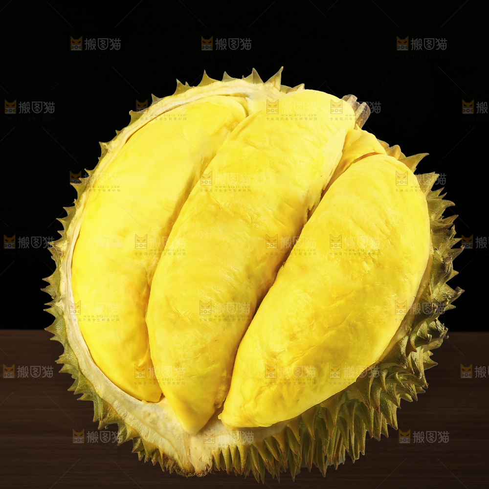 木底上的金枕榴莲