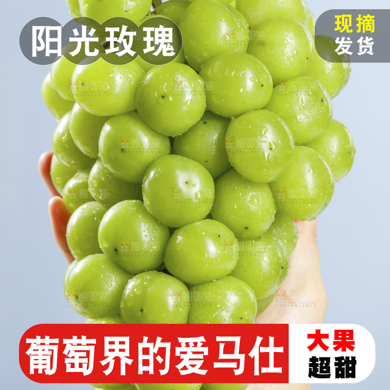 手里拿着阳光玫瑰
