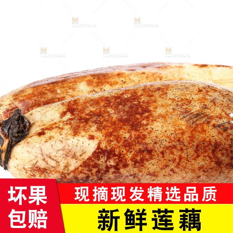 白底上的洪湖粉藕