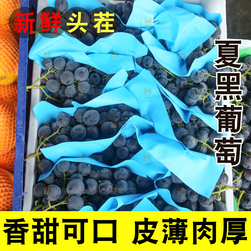 箱子里的夏黑葡萄