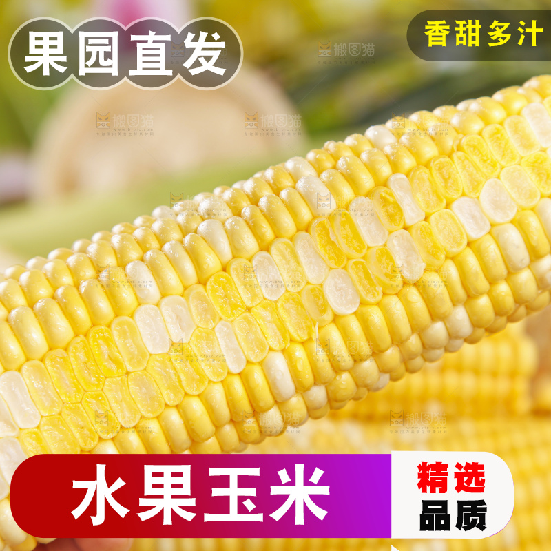 深底上的水果玉米