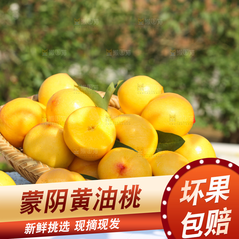 浅底上的黄油桃