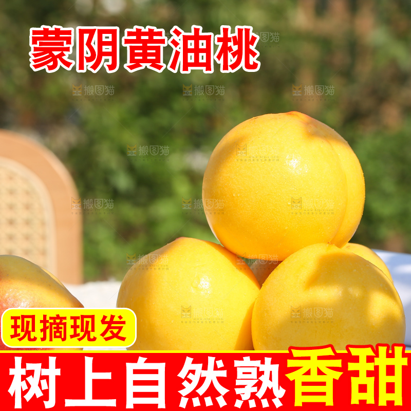 浅底上的黄油桃