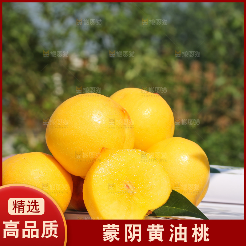 浅底上的黄油桃