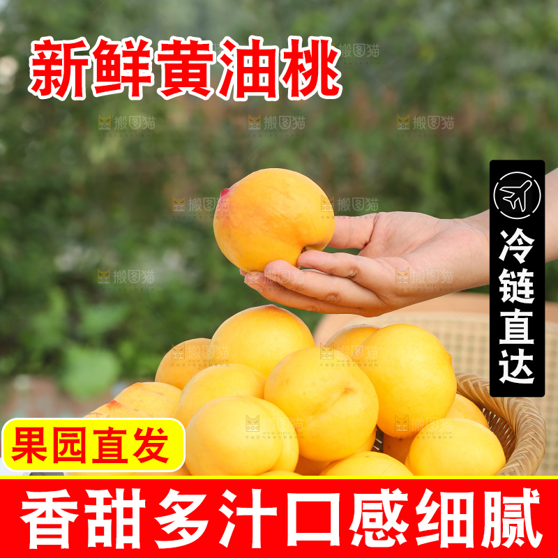 手里拿着黄油桃