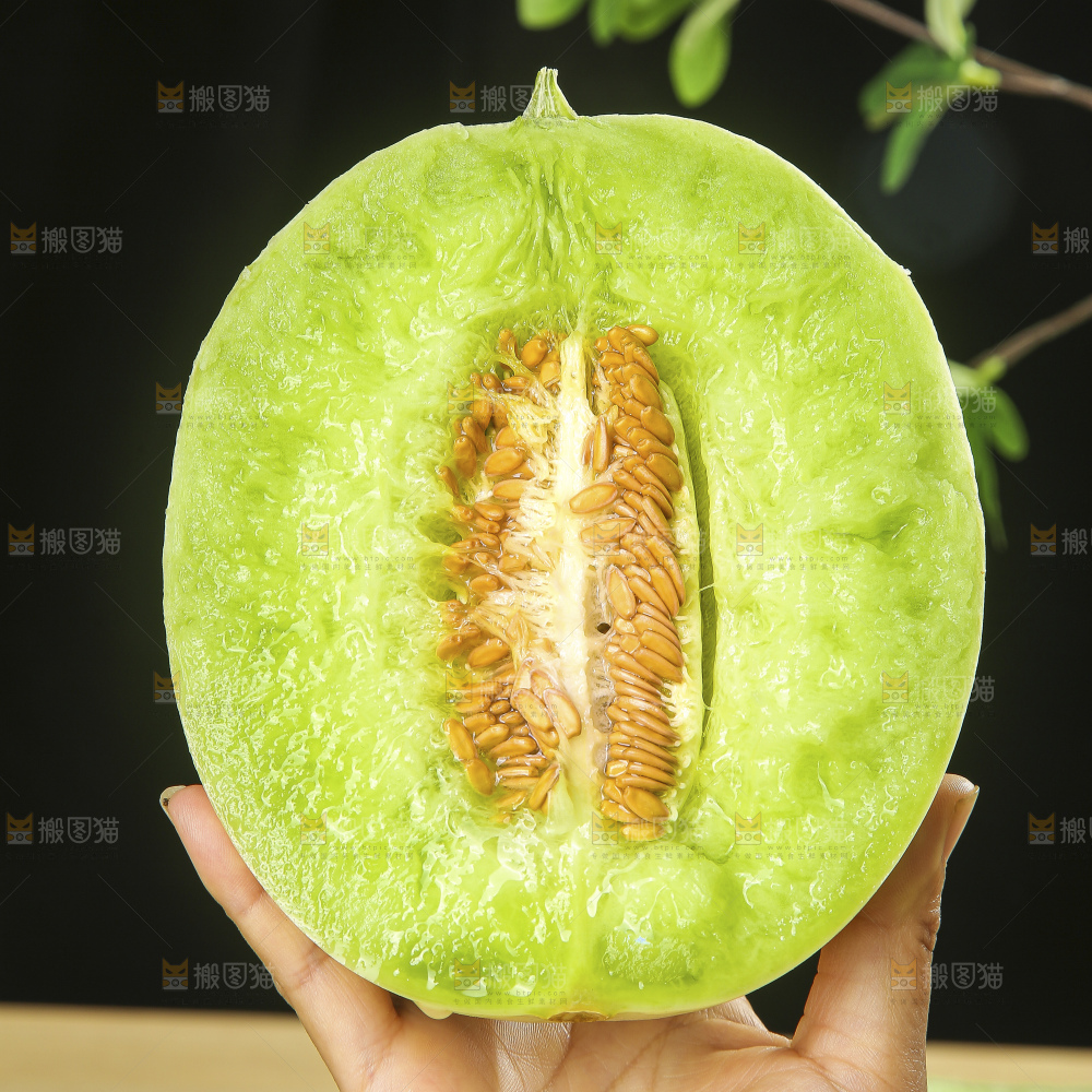 深底上的玉菇甜瓜