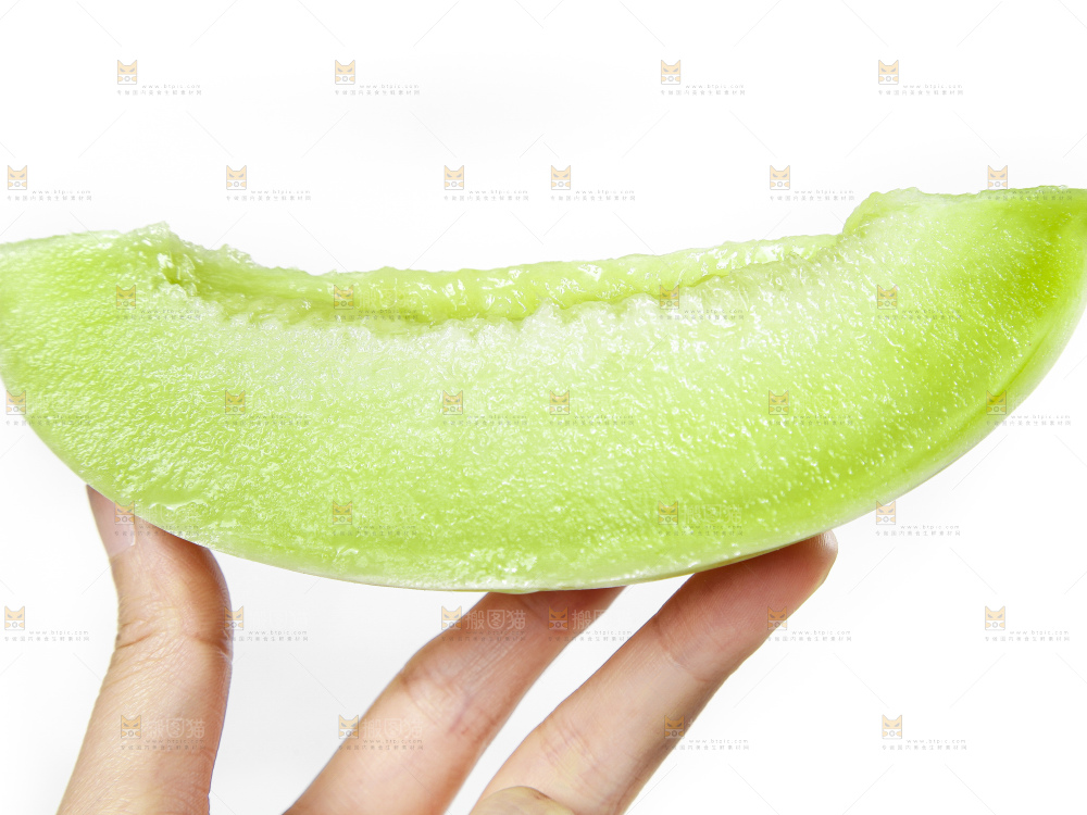 白底上的玉菇甜瓜