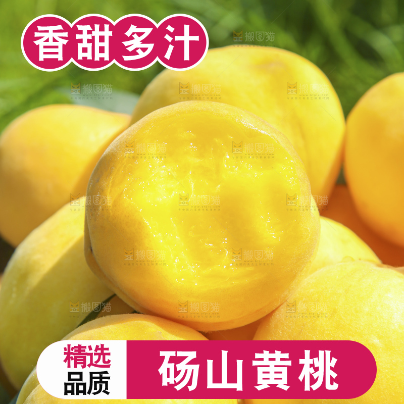 手里拿着黄毛桃