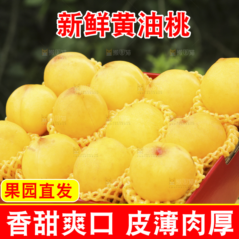 手里拿着黄油桃