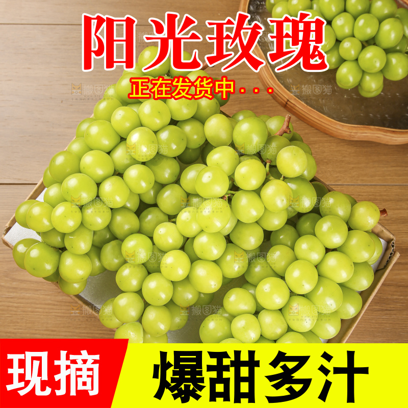 木底上的阳光玫瑰青提