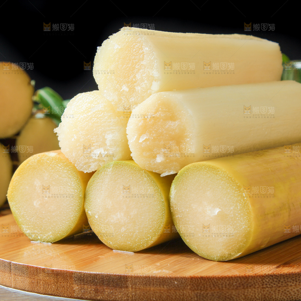 深底上的白玉甘蔗