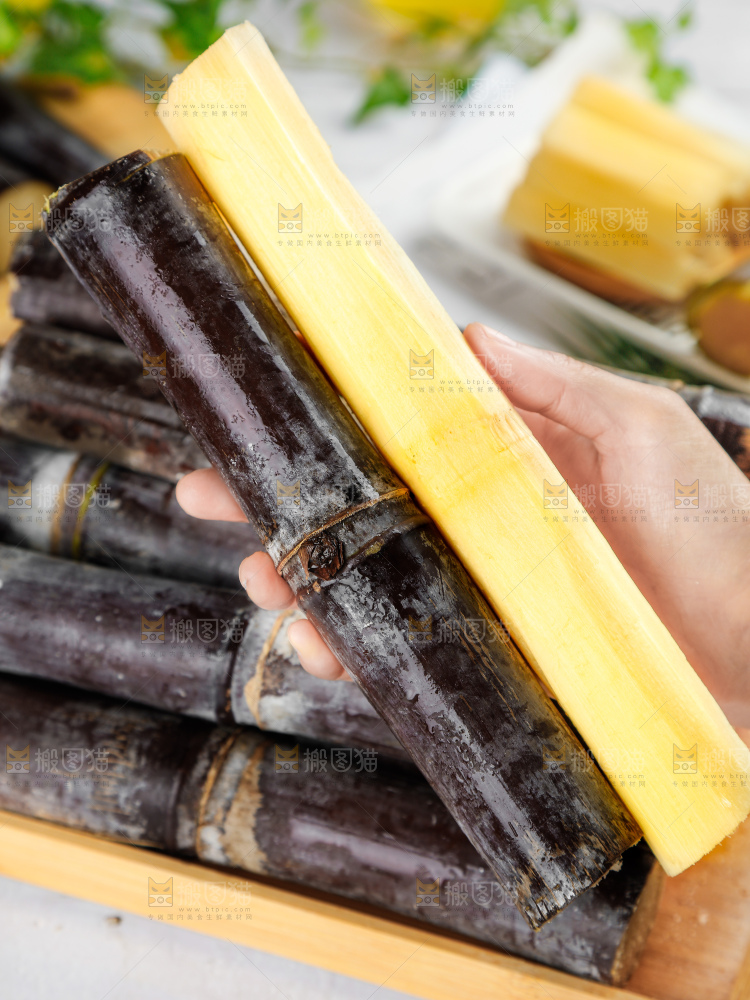 浅底上的黑皮甘蔗