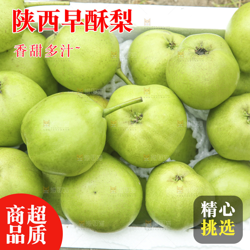 手里拿着早酥梨