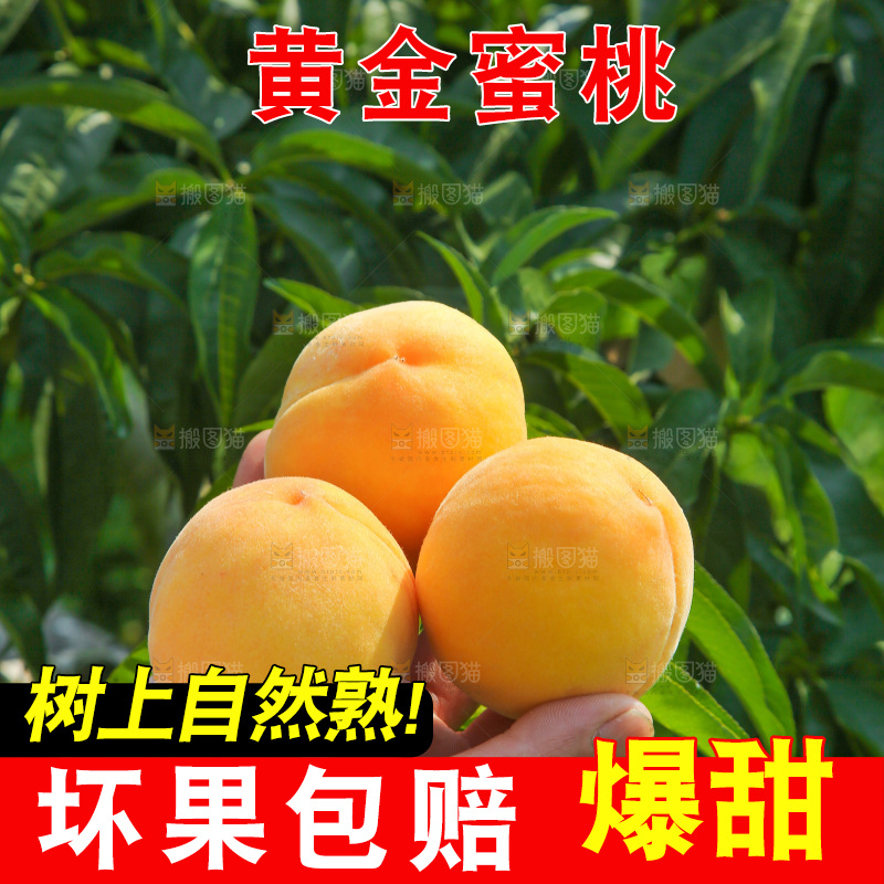 手里拿着黄蜜桃