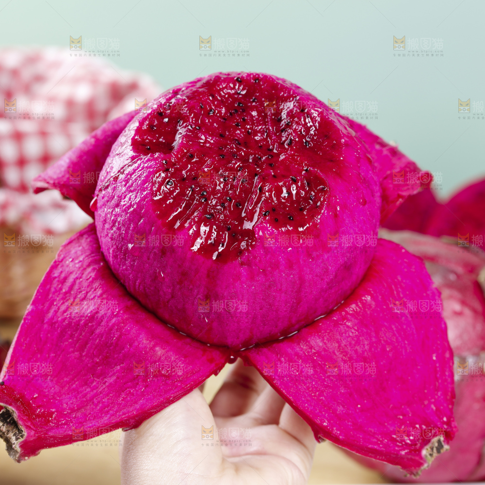 浅底上的红心火龙果