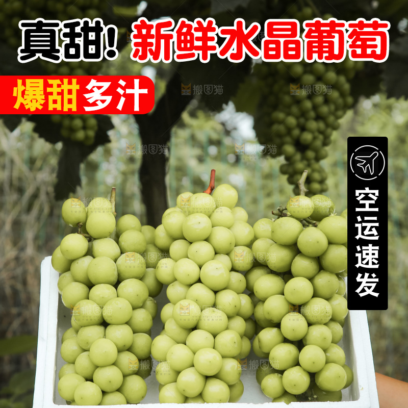 手里拿着水晶葡萄