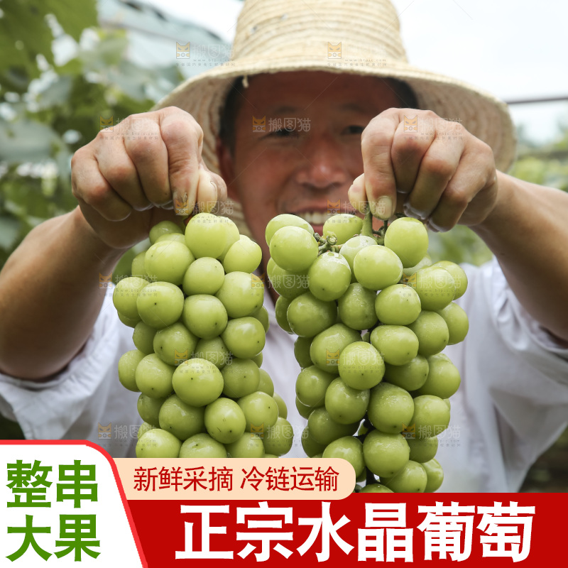 手里拿着水晶葡萄