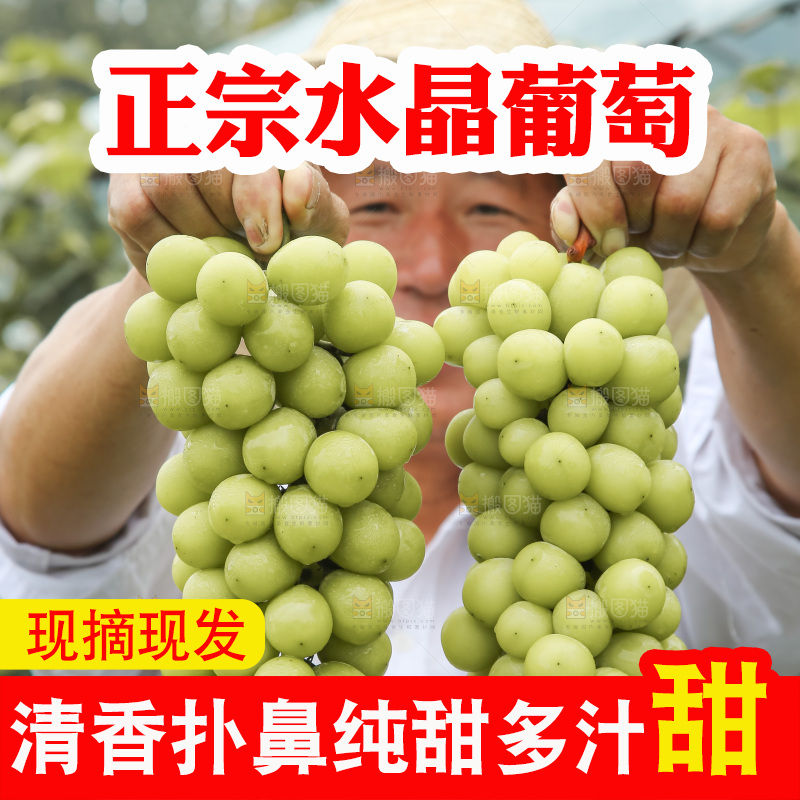 手里拿着水晶葡萄