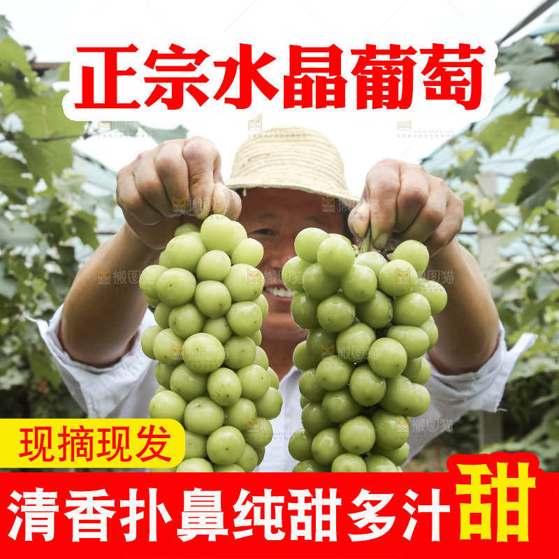 手里拿着水晶葡萄
